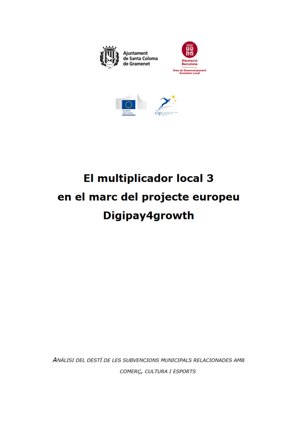 I part (2014) El Multiplicador Local 3. Subvencions